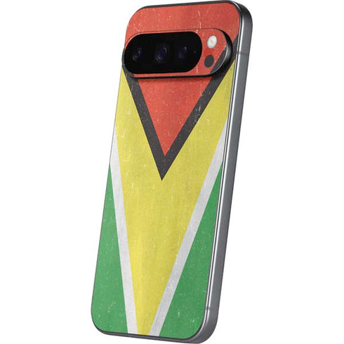 Guyana Flag Distressed Google Pixel 9 Pro Skin